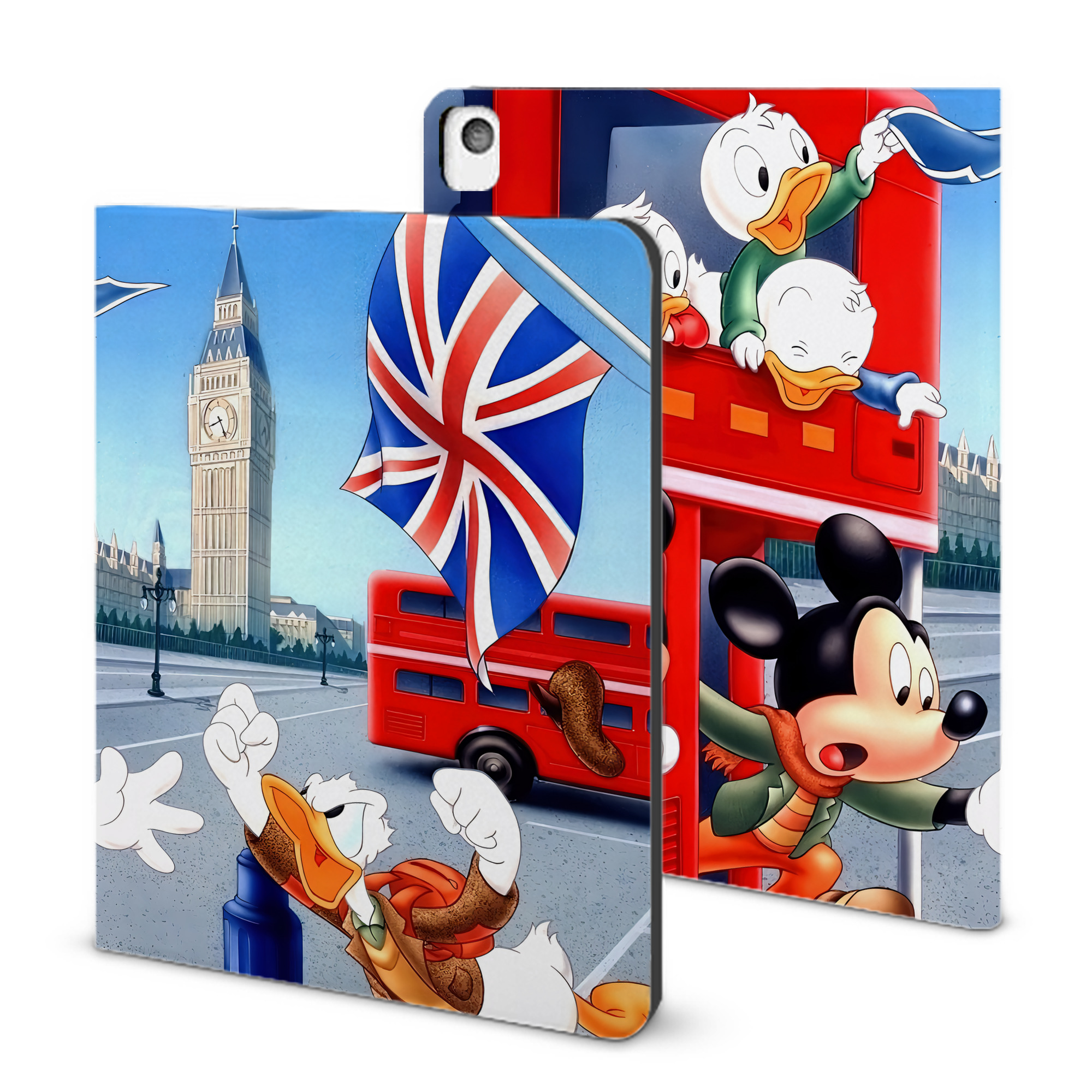 （画像用） ミッキーマウス Mickey Mouse IPadケース ペンホルダー付き ブックスタイルデザイン